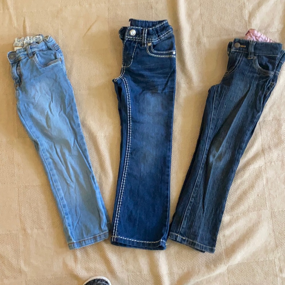 Size 4 / 4 slim girls jeans. 3 pair